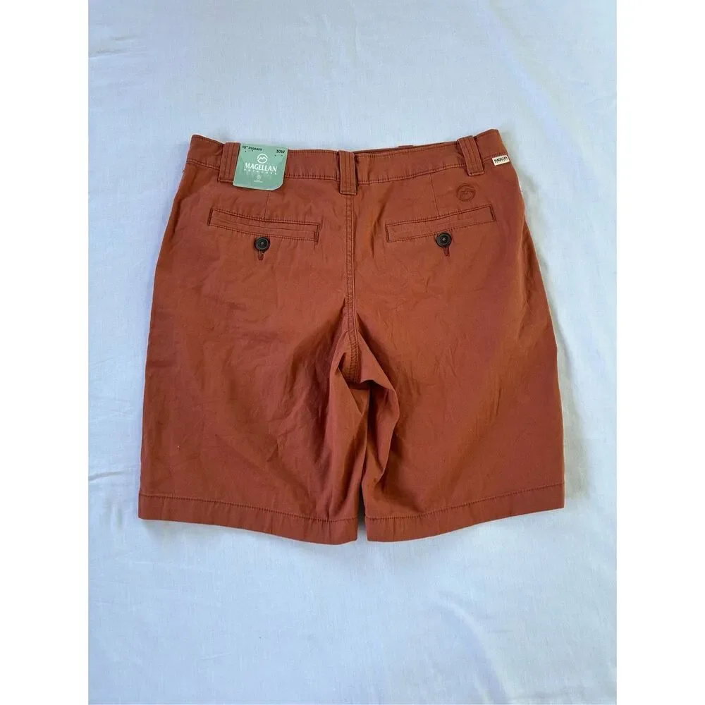 Men’s Megellan Outdoors Burnt Orange Shorts, Size 30W NWT